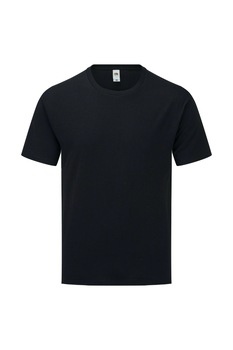Tricou Fruit of the Loom Iconic, Bumbac, Negru, Negru Tricou Fruit of the Loom Iconic, Bumbac, Negru, Negru