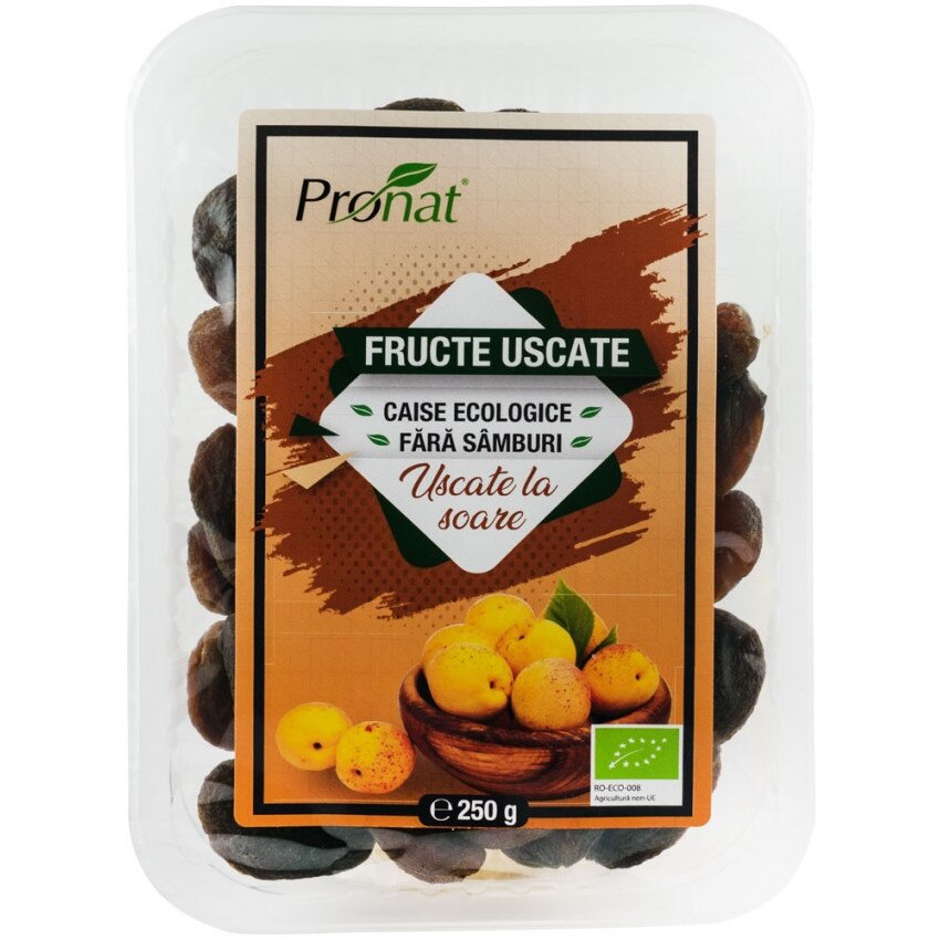 Caise Bio fara samburi,fructe uscate la soare,250g
