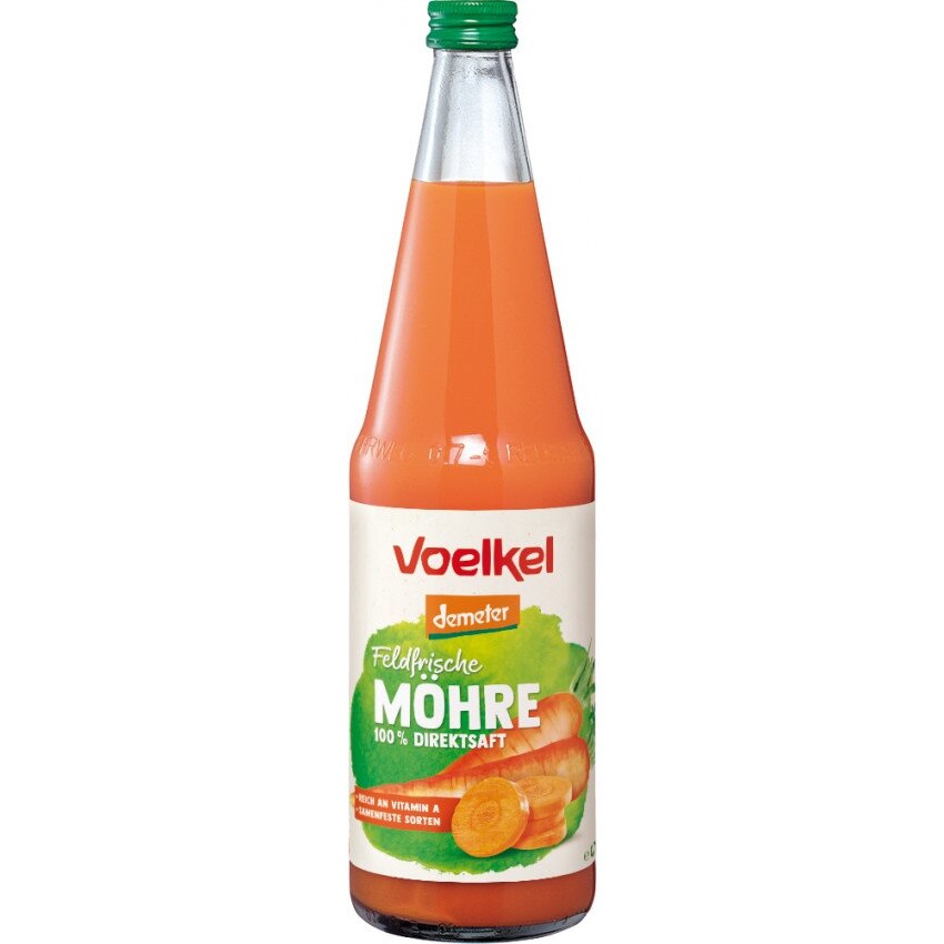 Suc bio si demeter de morcovi,proaspat presat, 0,7l Voelkel