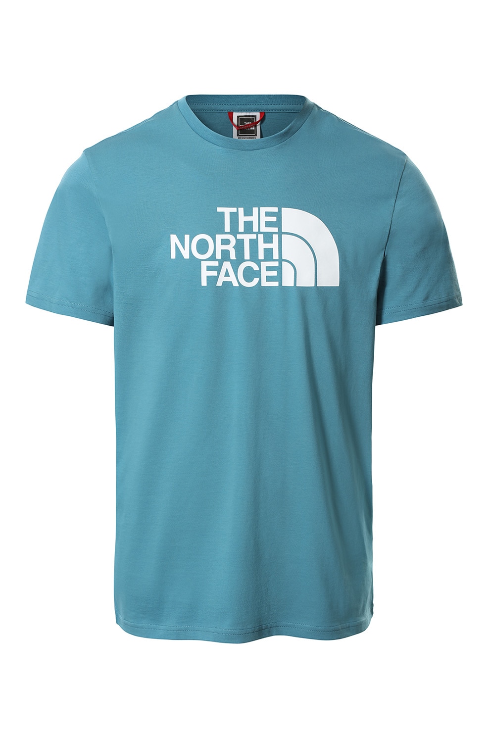 The North Face, Tricou cu decolteu la baza gatului si imprimeu Easy, Albastru petrol/Alb, M