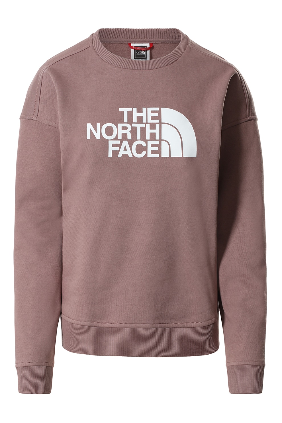 The North Face, BLuza sport cu maneci cazute si logo, Rosu stins/Alb