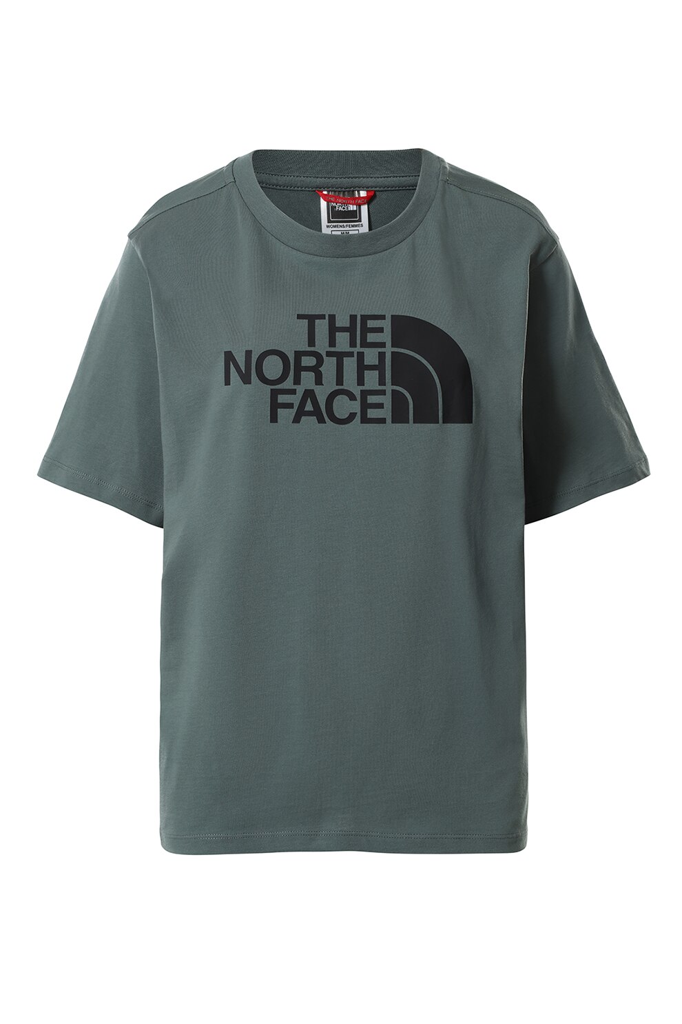The North Face, Tricou lejer cu imprimeu logo Easy, Verde inchis/Negru