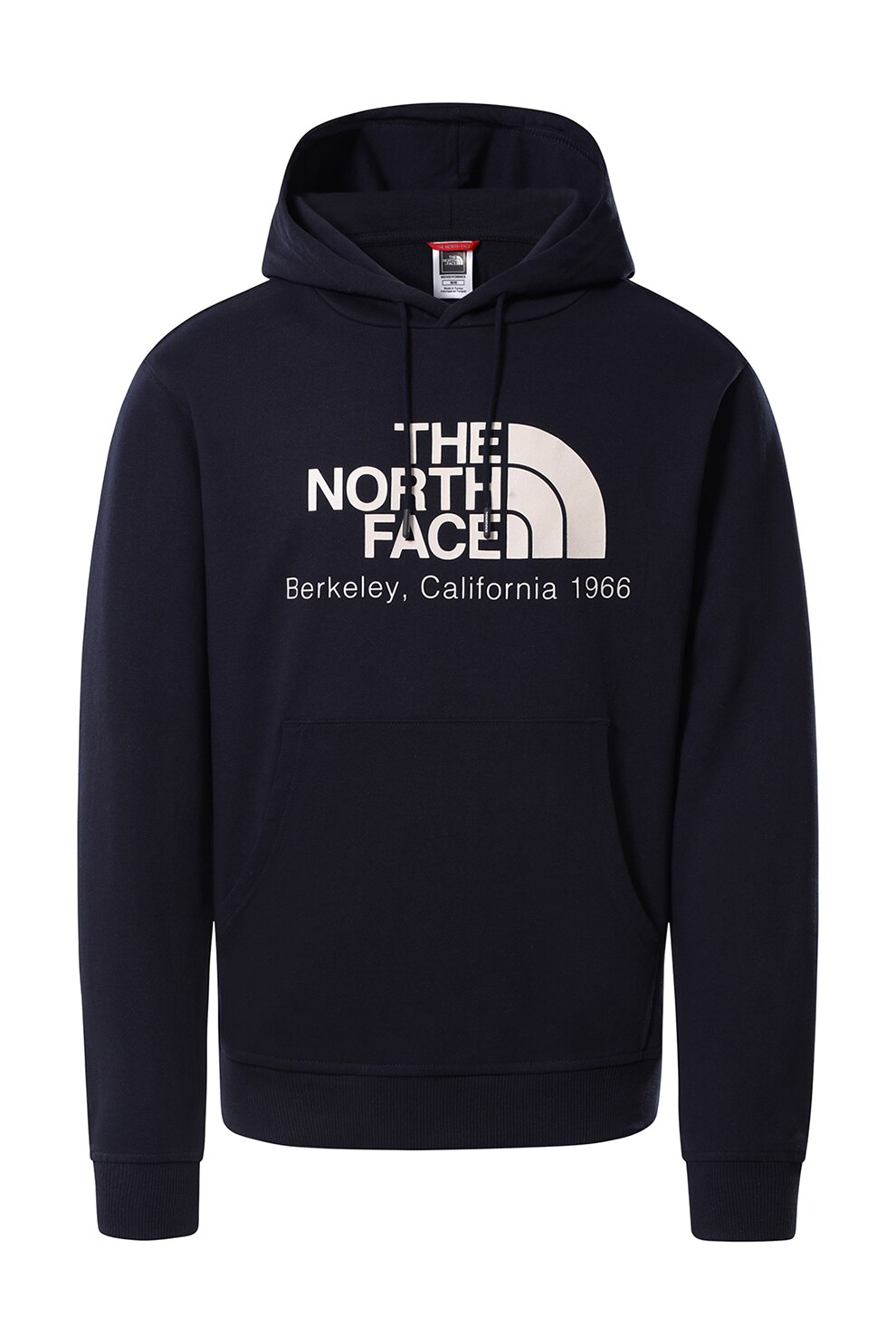 The North Face, Hanorac de bumbac cu imprimeu logo, Bleumarin inchis/Alb fildes