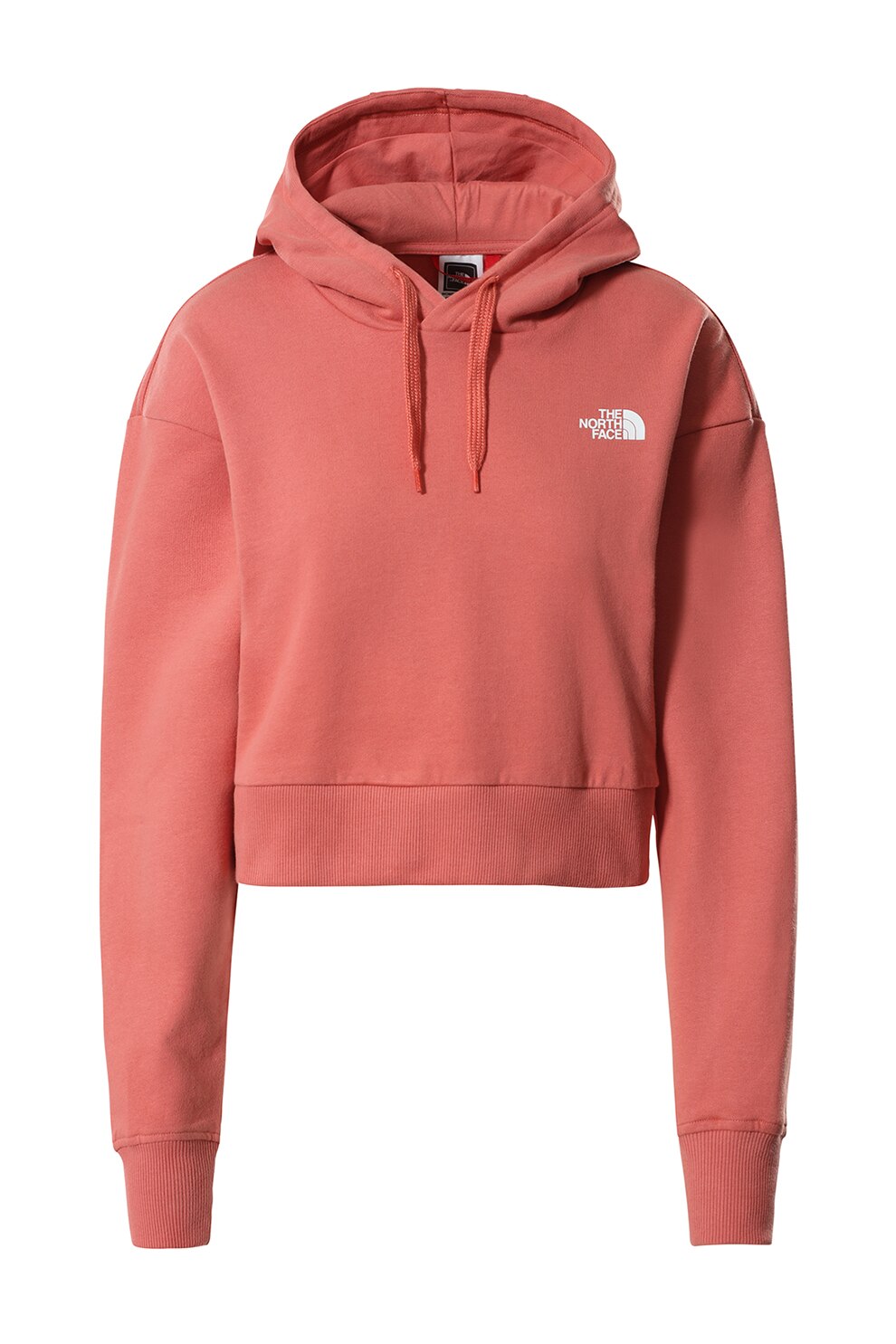 The North Face, Hanorac crop de bumbac cu imprimeu logo, Oranj persan