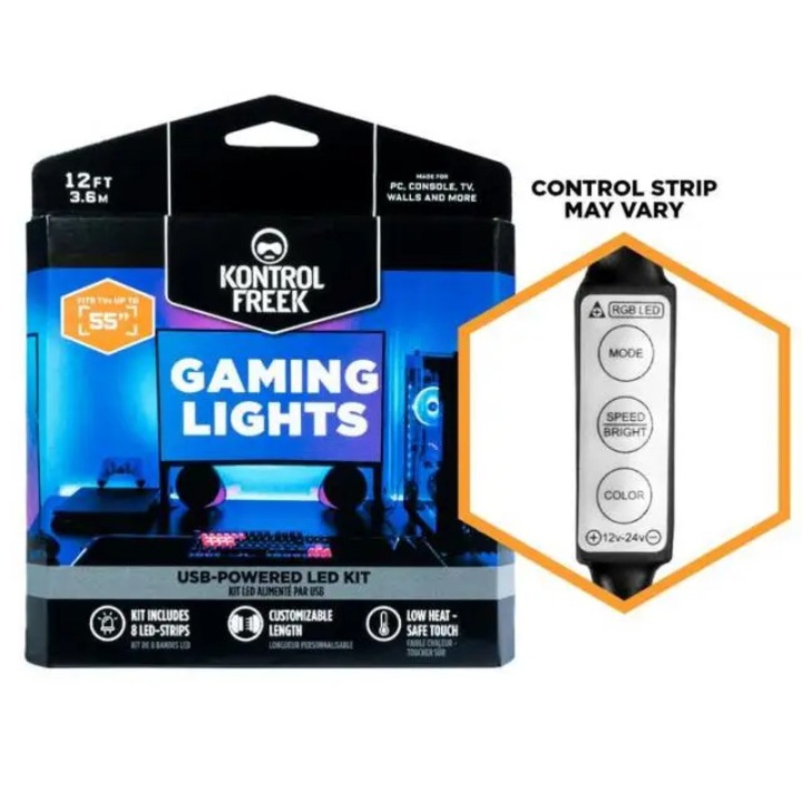 Banda RGB KontrolFreek Gaming Lights Kit - USB (3.6m)
