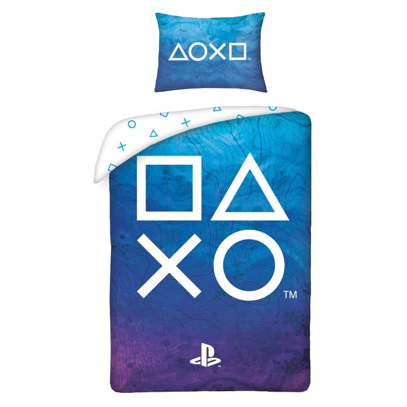 Set lenjerie pat Playstation PS5, Multicolor, 140x200 cm, 2 piese