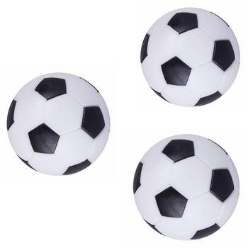 Set 3 mingi pentru masa de foosball, SPARTAN, alb/negru Set 3 mingi pentru masa de foosball, SPARTAN, alb/negru