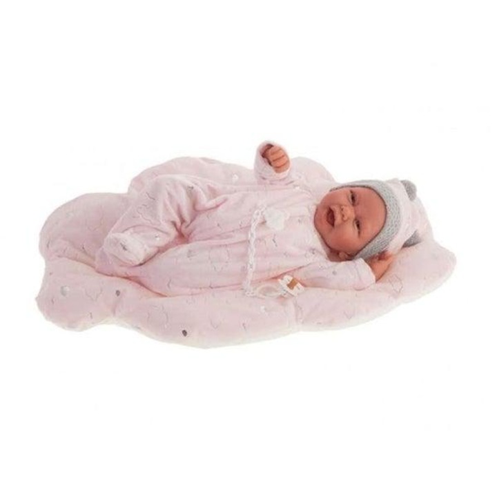 Antonio Juan mosolygó baba, felhős ruhában, 40 cm-es