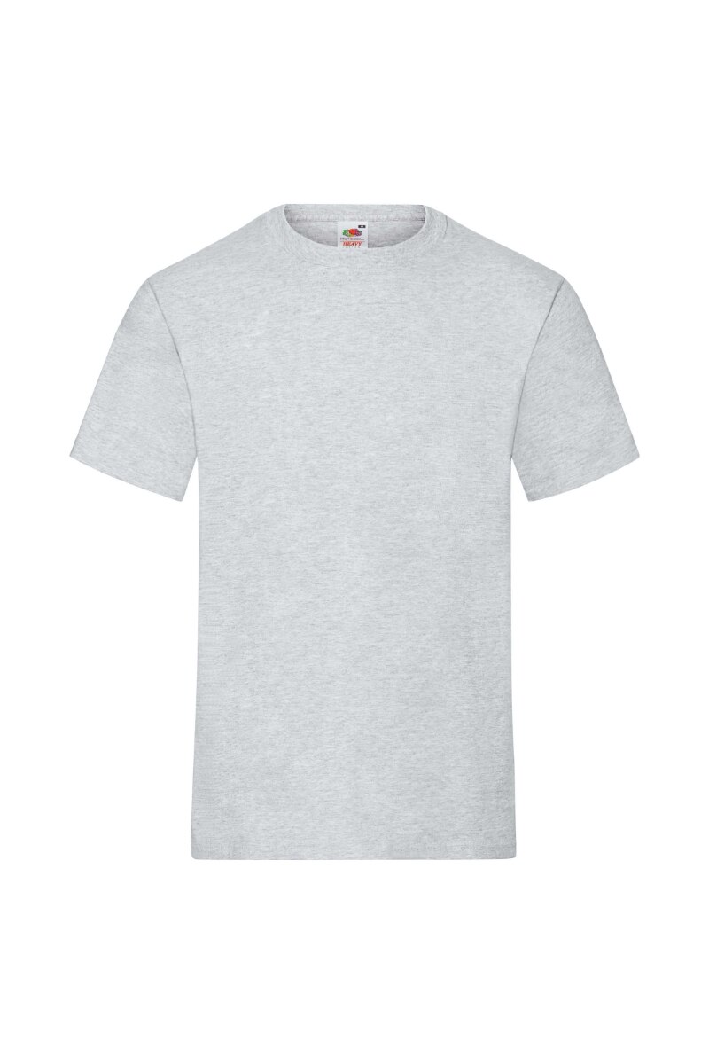 Tricou cu maneca scurta barbati Fruit of the Loom Heavy, Bumbac/Poliester, Gri, Gri