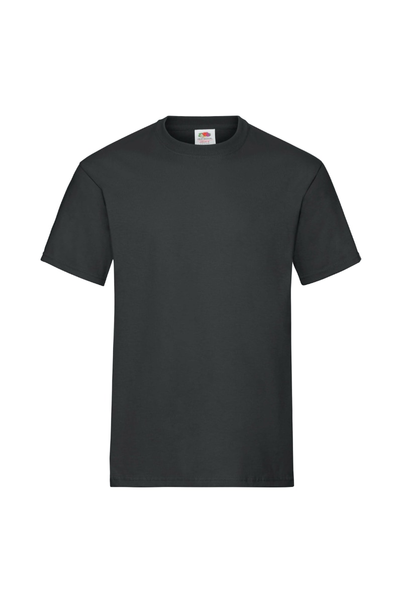 Tricou cu maneca scurta barbati Fruit of the Loom Heavy, Bumbac, Negru
