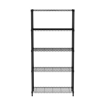 Raft 5 polite metalic depozitare, sustine 80 kg/polita, otel, 455x910x(H)1830 mm, Hendi, picioare reglabile Raft 5 polite metalic depozitare, sustine 80 kg/polita, otel, 455x910x(H)1830 mm, Hendi, picioare reglabile