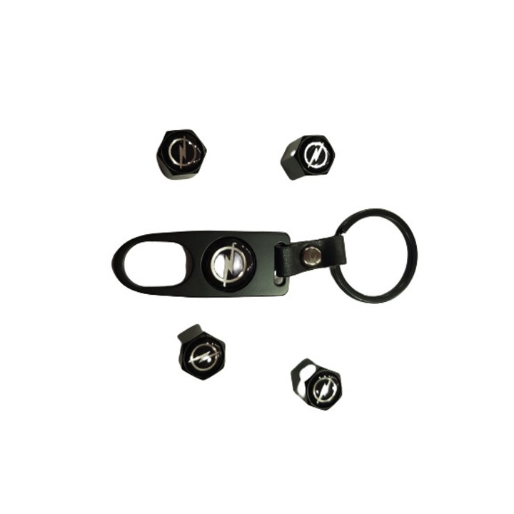 Kulcstartó Ahelos, Opel, Fém, Szelepkupakokkal