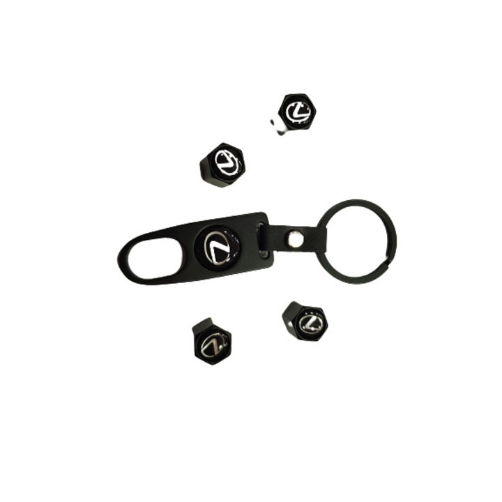 Kulcstartó Ahelos, Lexus, fém, szelepsapkákkal