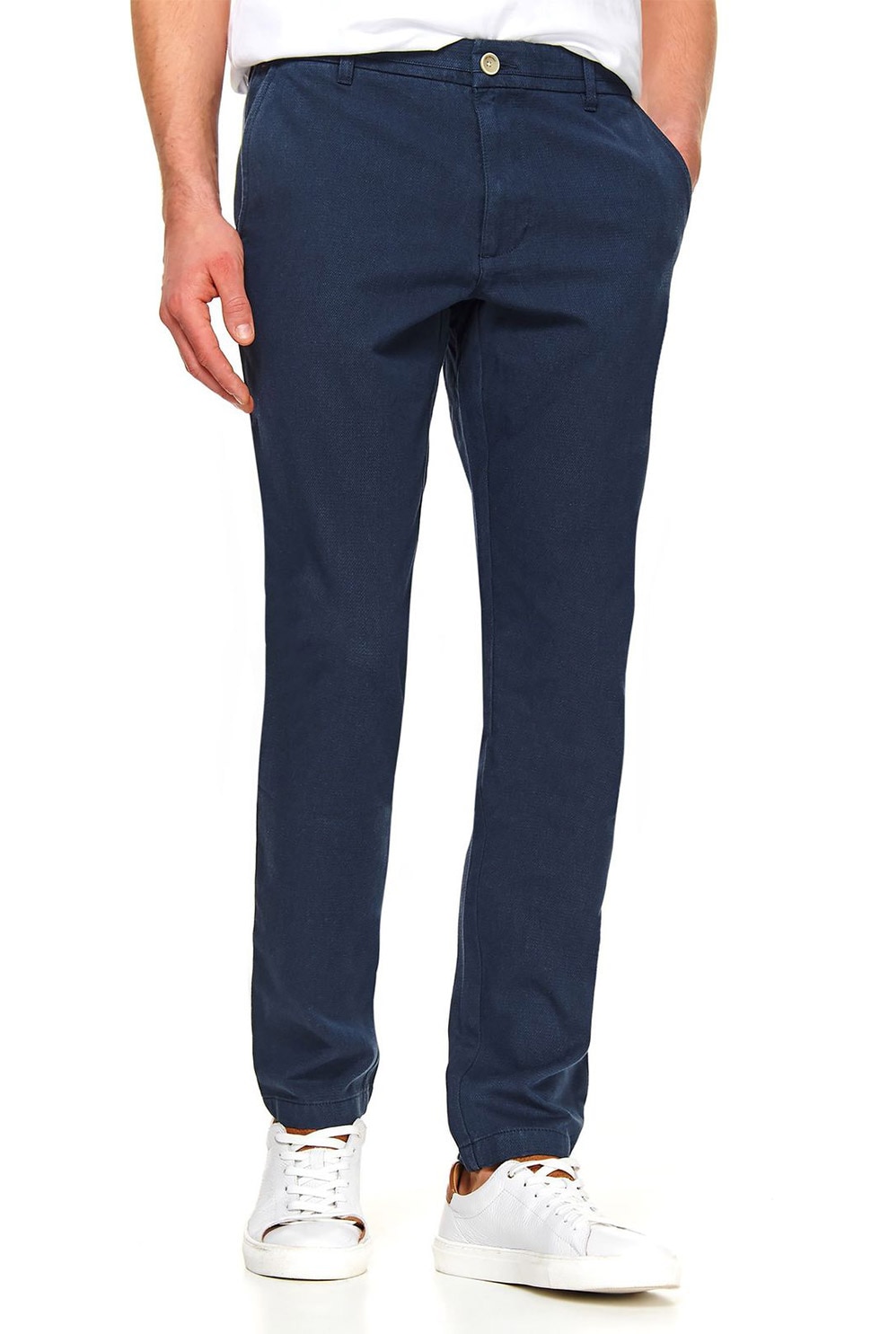 Top Secret, Pantaloni chino slim fit, Albastru inchis
