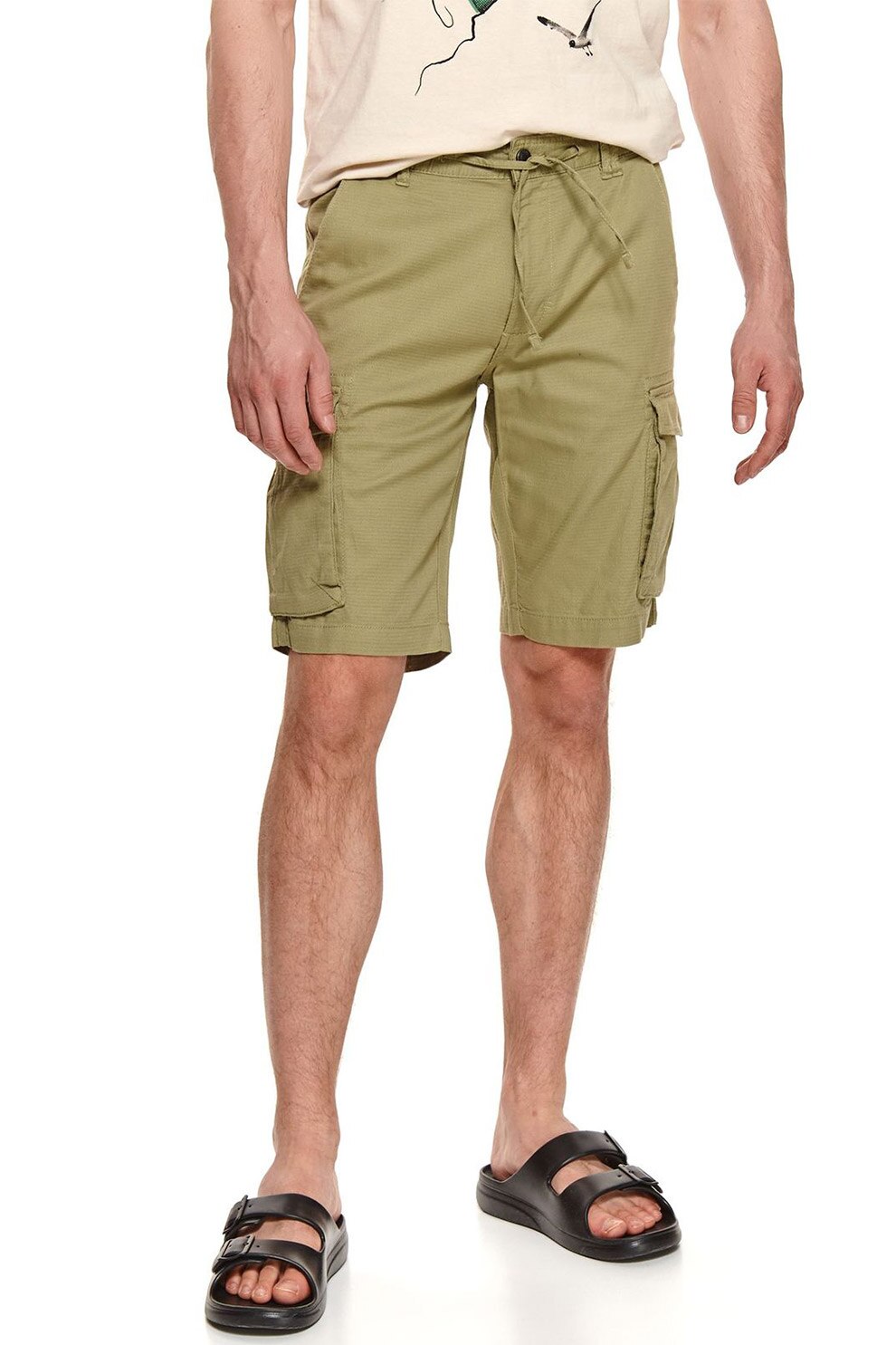 Top Secret, Pantaloni scurti cargo de bumbac, Kaki