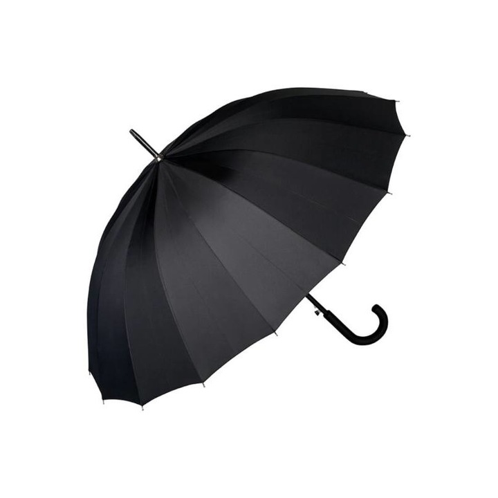 Devon 16 részes fekete- UV szűrős - automata hosszúnyelű férfi esernyő / napernyő - von Lilienfeld