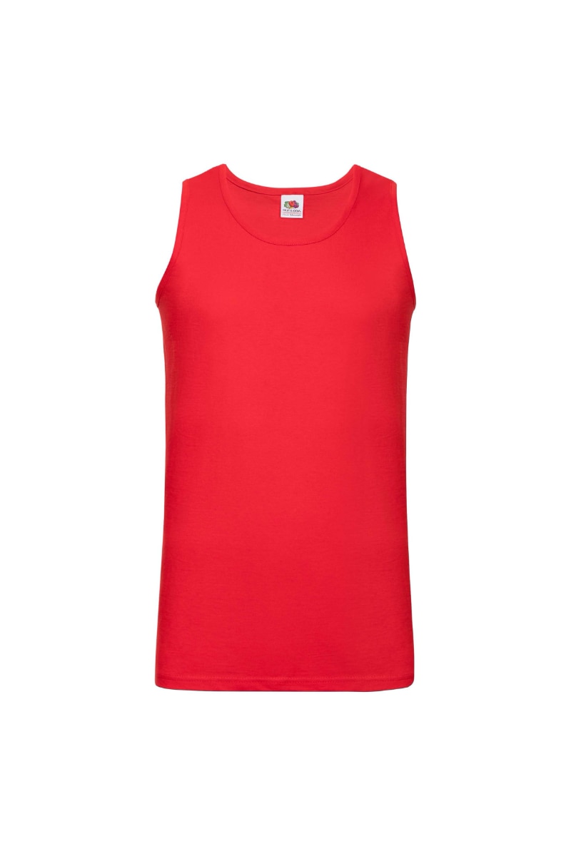 Tricou fara Maneci Fruit of the Loom Athletic Vest, Bumbac, Rosu, Rosu