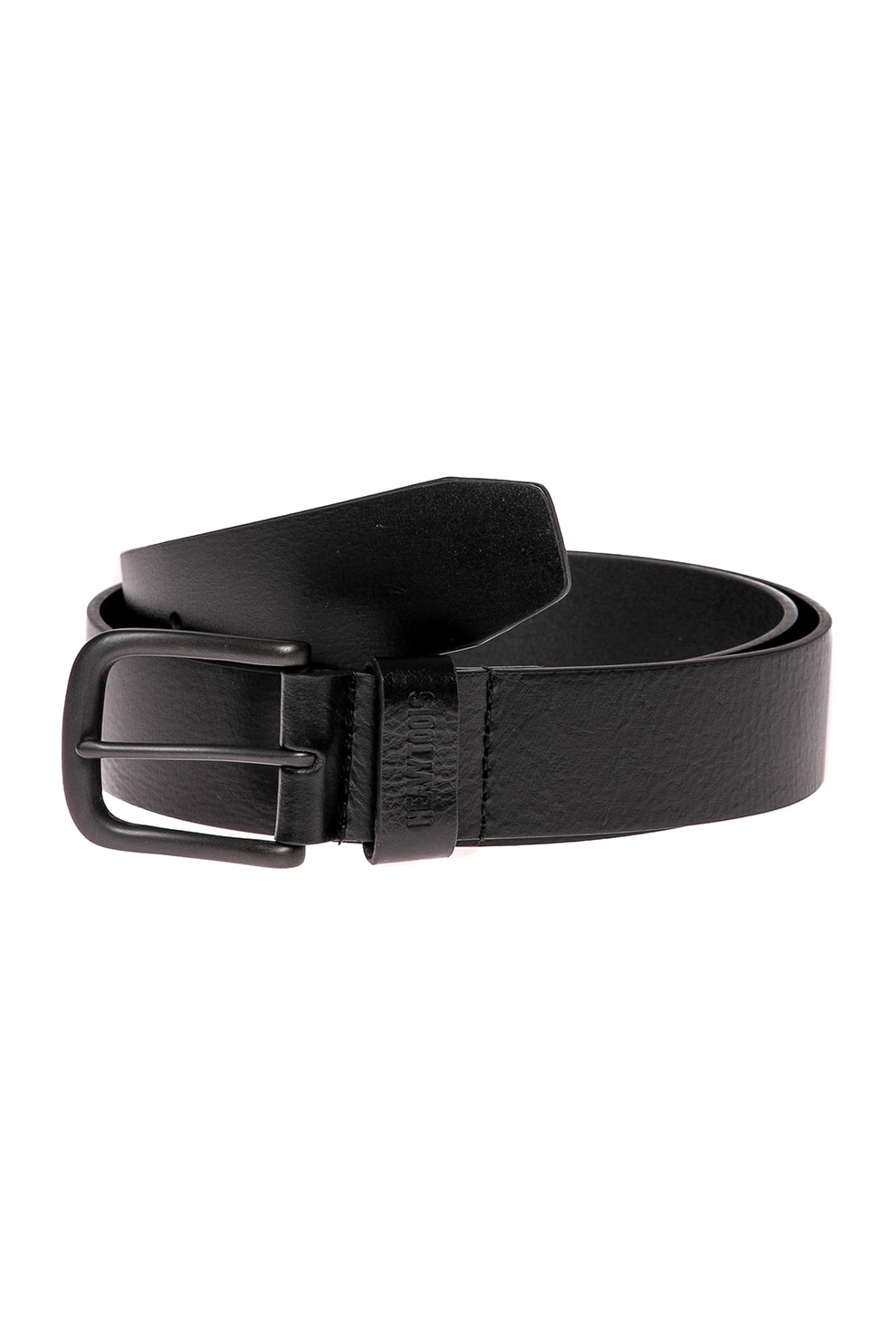 Heavy Tools, Curea din piele cu logo discret, Negru
