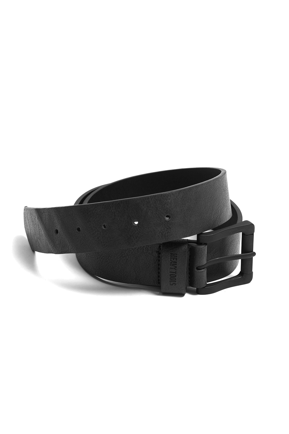 Heavy Tools, Curea din piele ecologica cu logo discret, Negru