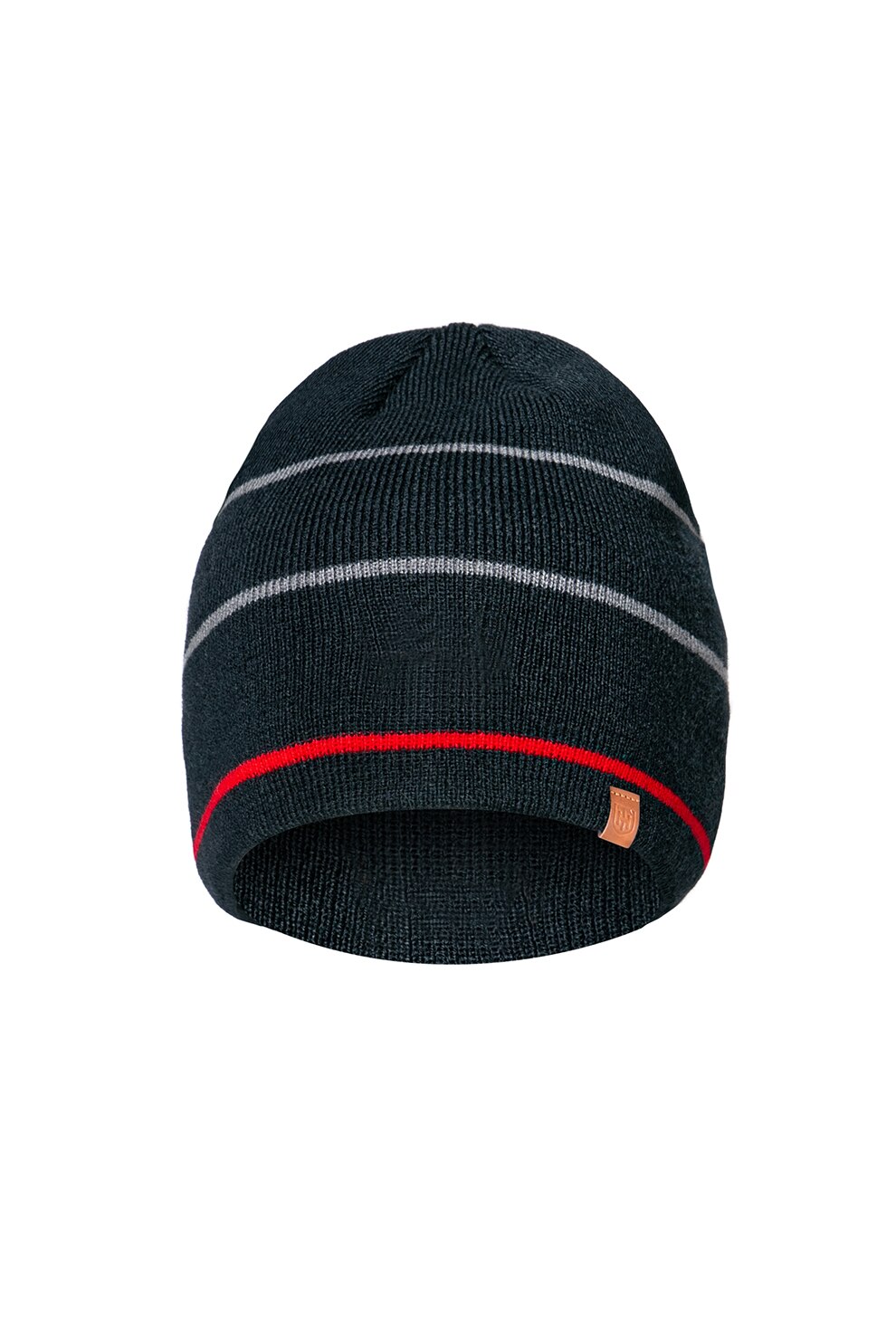 Heavy Tools, Caciula tricotata cu model in dungi Paura, Bleumarin inchis/Gri/Rosu