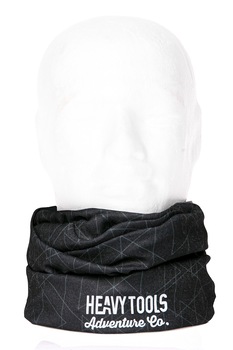 Heavy Tools, Fular circular unisex Pery, Negru/Alb Heavy Tools, Fular circular unisex Pery, Negru/Alb