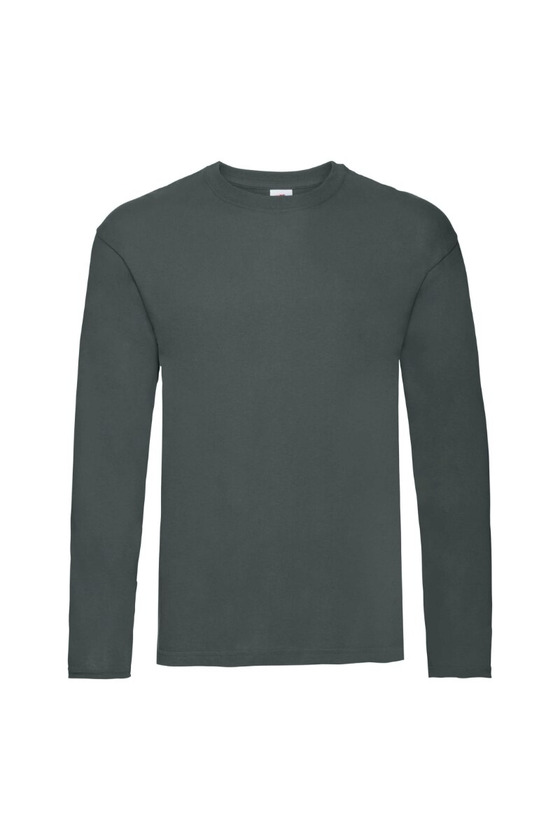 Bluza barbati Fruit of the Loom, maneca lunga, Gri inchis