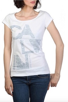 Tricou dama Calvin Klein, model Trex, Alb Tricou dama Calvin Klein, model Trex, Alb