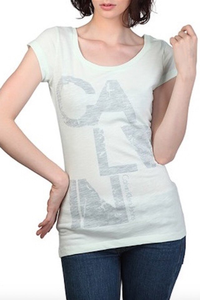 Tricou dama Calvin Klein, model Trex, Verde