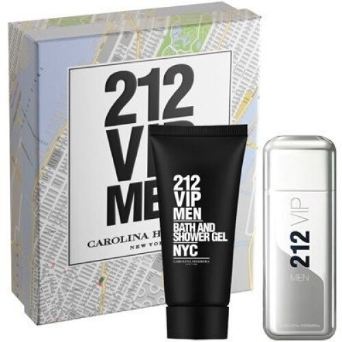 Set Carolina Herrera 212 Vip Men, 100 ml Apa de Toaleta + 100 ml Gel de Dus 100 ml