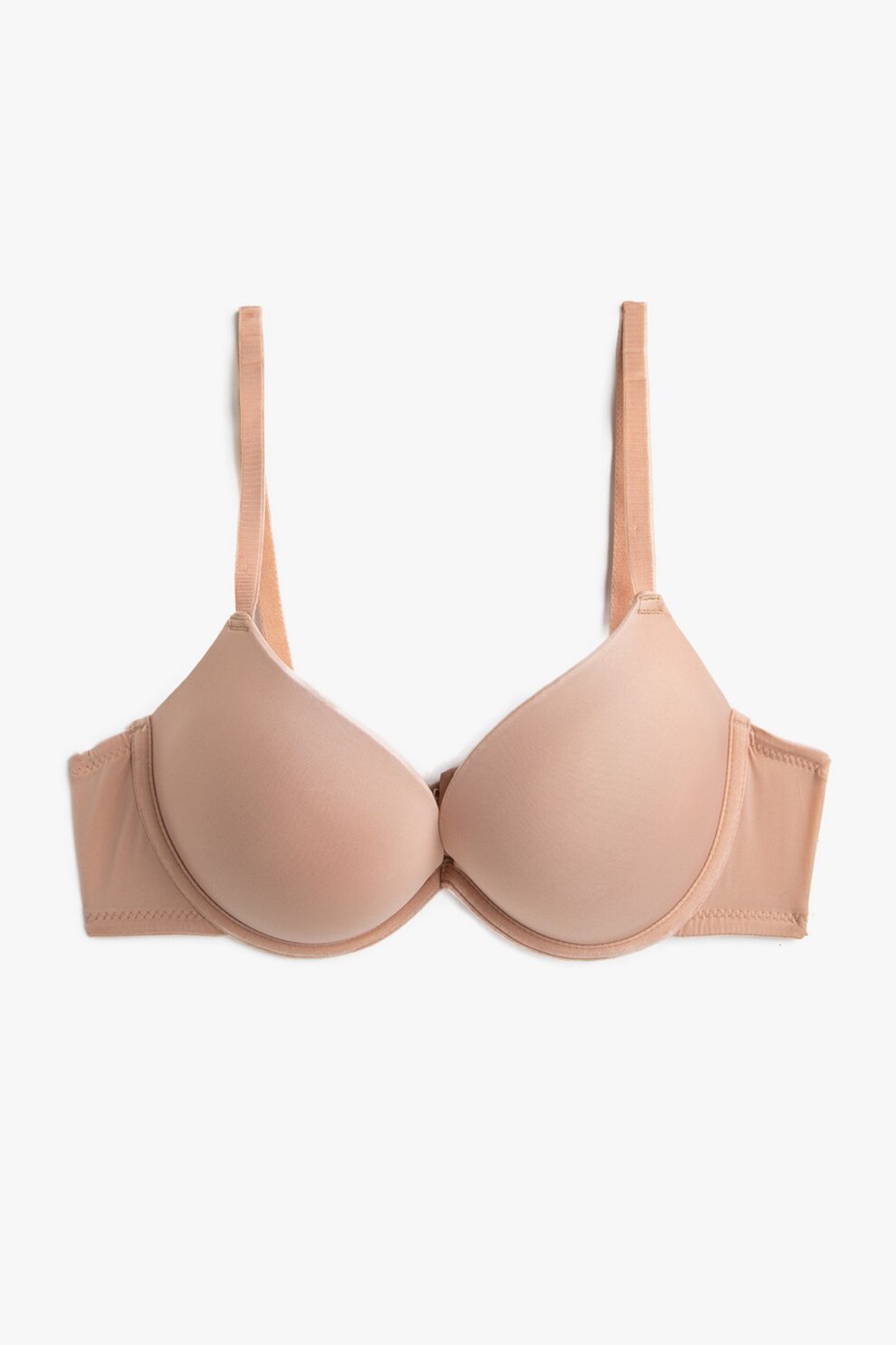 KOTON, Sutien cu burete si bretele ajustabile, Bej