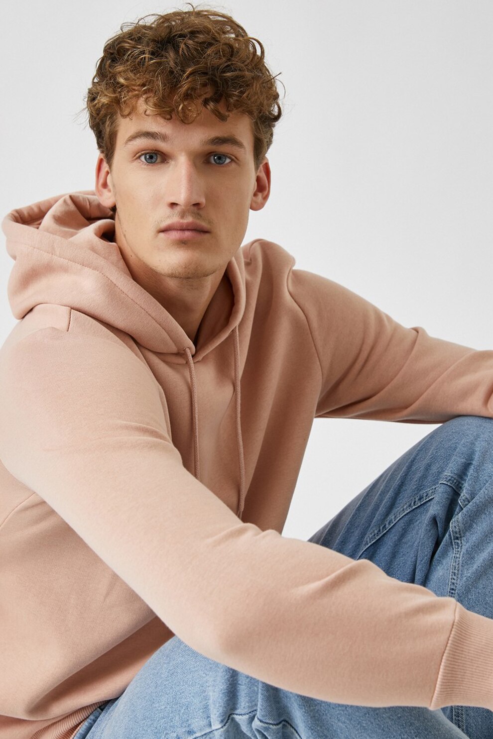 KOTON, Hanorac cu snur si terminatie striata, Piersica