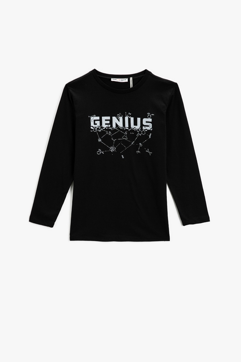 KOTON, Bluza din jerseu cu imprimeu grafic si text, Negru, 104-110 CM