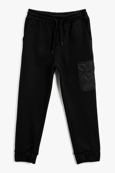 KOTON, Pantaloni sport cu snur de ajustare in talie, Negru, 98-104 CM KOTON, Pantaloni sport cu snur de ajustare in talie, Negru, 98-104 CM