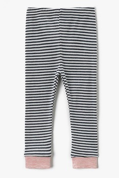 KOTON, Colanti cu striatii si model cu dungi, Negru/Alb KOTON, Colanti cu striatii si model cu dungi, Negru/Alb