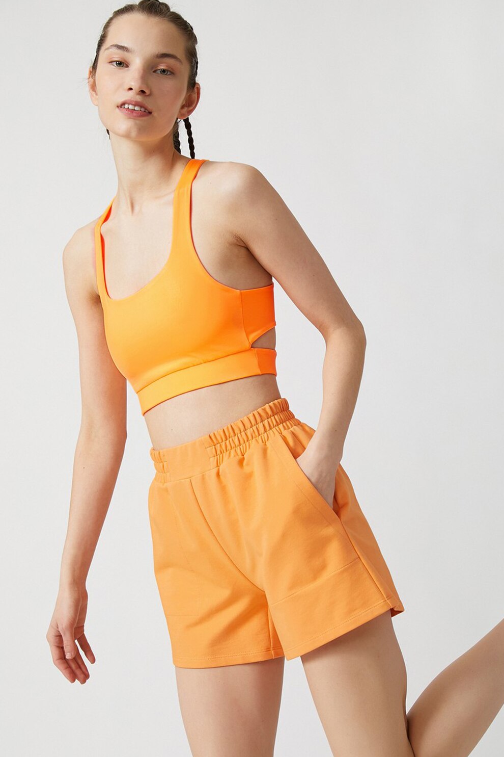 KOTON, Bustiera cu decupaj pe partea din spate, Galben sofran