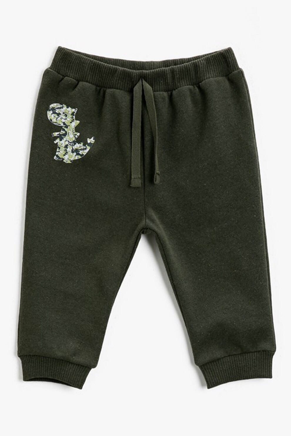 KOTON, Pantaloni cu snur de ajustare, Verde forest