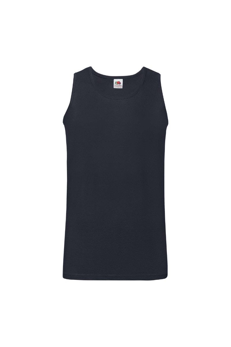 Tricou fara Maneci Fruit of the Loom Athletic Vest, Bumbac, Bleumarin inchis, Bleumarin inchis