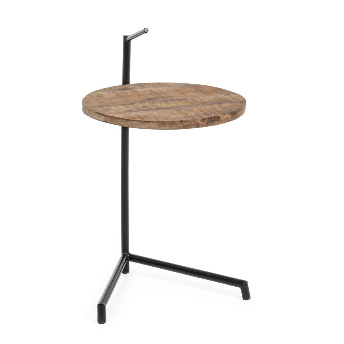 Masuta de cafea din fier cu blat lemn mango Walton 38 cm x 44 cm x 63 h