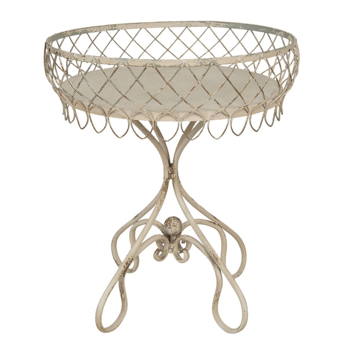 Masuta din fier crem antichizat Ø 55 cm x 65 h