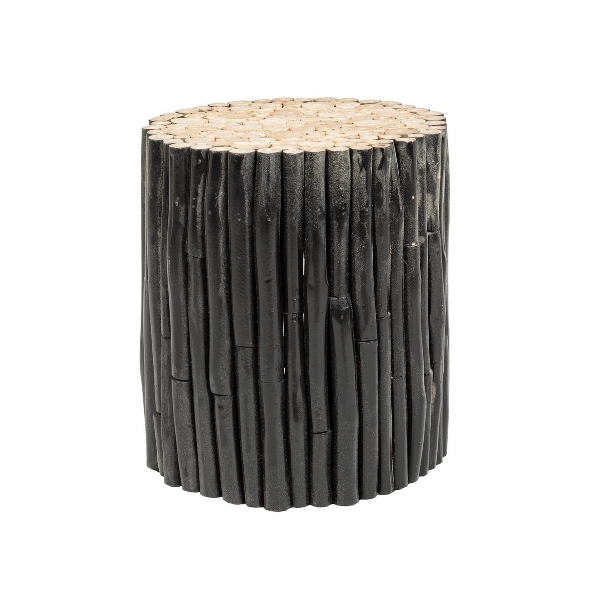 Masuta cafea lemn negru Guadalupe Ø 35 cm x 40 h