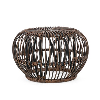 Masuta cafea rattan maro negru Doradal Ø 65 cm x 44 cm Masuta cafea rattan maro negru Doradal Ø 65 cm x 44 cm