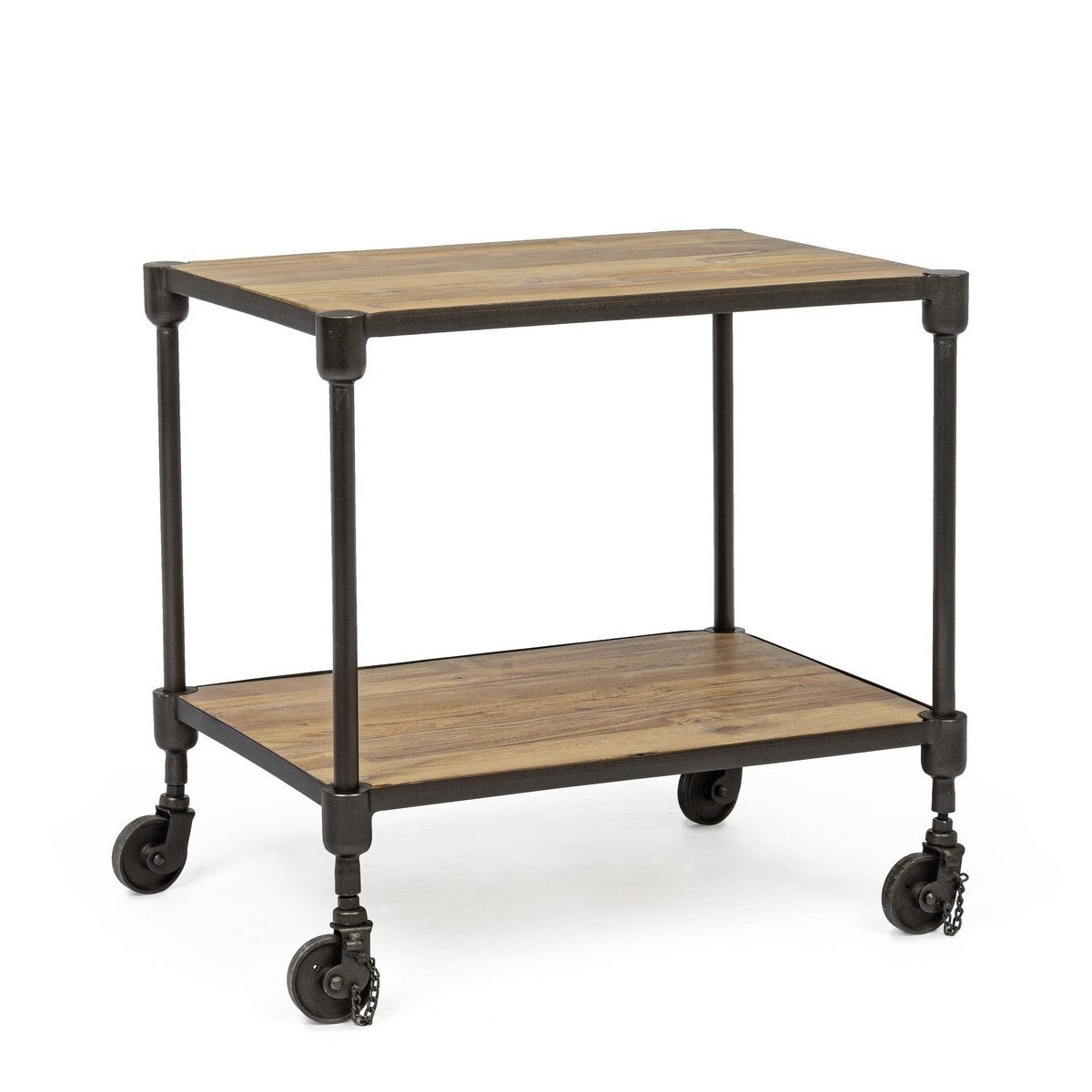 Masuta de cafea cu polita din fier si blat din lemn maro Lendon 57 cm x 42 cm x 54 h