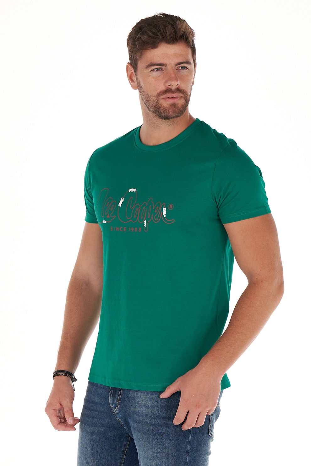 Lee Cooper, Tricou cu imprimeu logo, Verde
