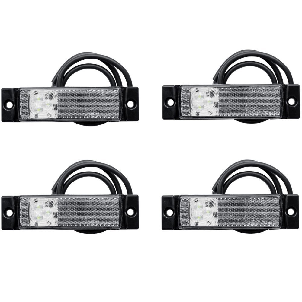 Set de 4 lampi gabarit LED cu reflector alb Horpol