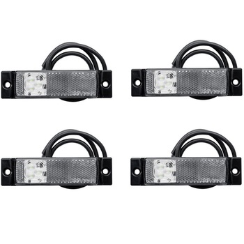 Set de 4 lampi gabarit LED cu reflector alb Horpol Set de 4 lampi gabarit LED cu reflector alb Horpol