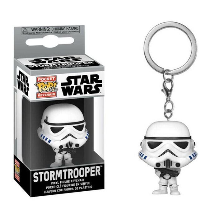 Ключодържател с фигурка Funko Pocket Pop Star Wars, Stormtrooper, 4 cm