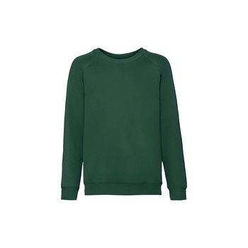 Bluza copii Fruit of the Loom, Bumbac/Poliester, 14-15 ani, Verde Bluza copii Fruit of the Loom, Bumbac/Poliester, 14-15 ani, Verde