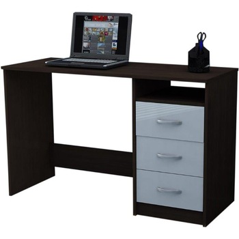 Birou cu 3 sertare В 42 123x50x77 cm Wenge/Alb Birou cu 3 sertare В 42 123x50x77 cm Wenge/Alb