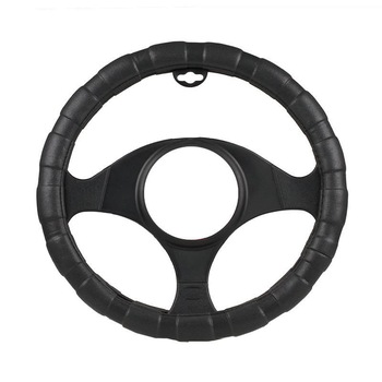 Husa volan 37 - 39cm sintetica din burete neagra Softech 601.00 Heyner Husa volan 37 - 39cm sintetica din burete neagra Softech 601.00 Heyner