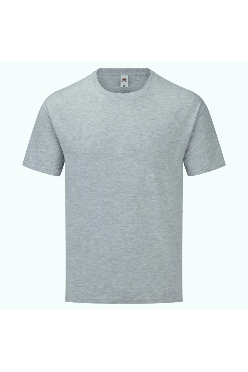 Tricou Fruit of the Loom Iconic, Bumbac, Gri deschis, Gri deschis